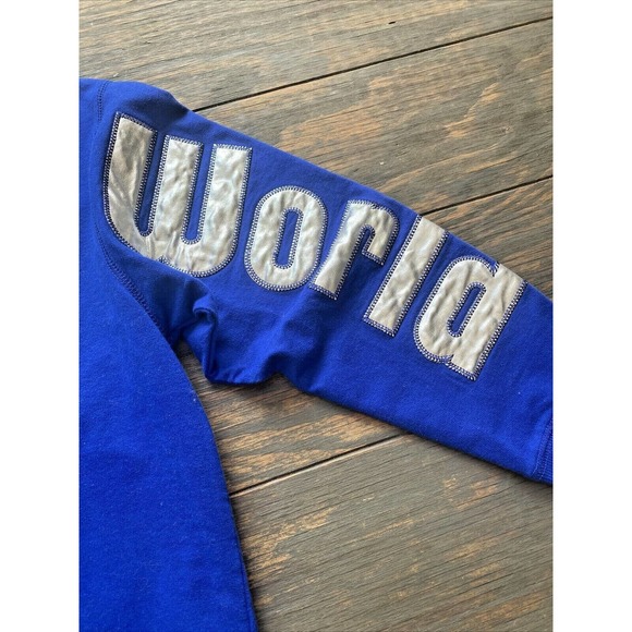 DISNEY Walt Disney World Wishes Come True Blue & Silver Pullover Sweatshirt M - Picture 4 of 6